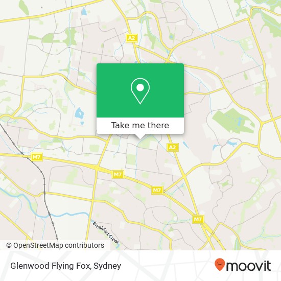 Mapa Glenwood Flying Fox