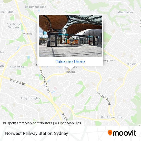Norwest Railway Station map