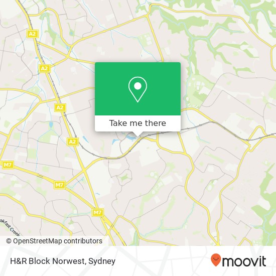 Mapa H&R Block Norwest