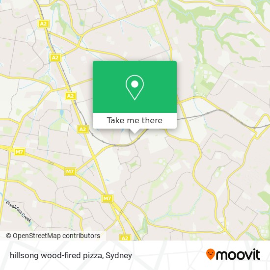 hillsong wood-fired pizza map
