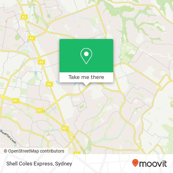 Mapa Shell Coles Express