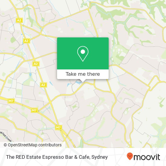 The RED Estate Espresso Bar & Cafe map