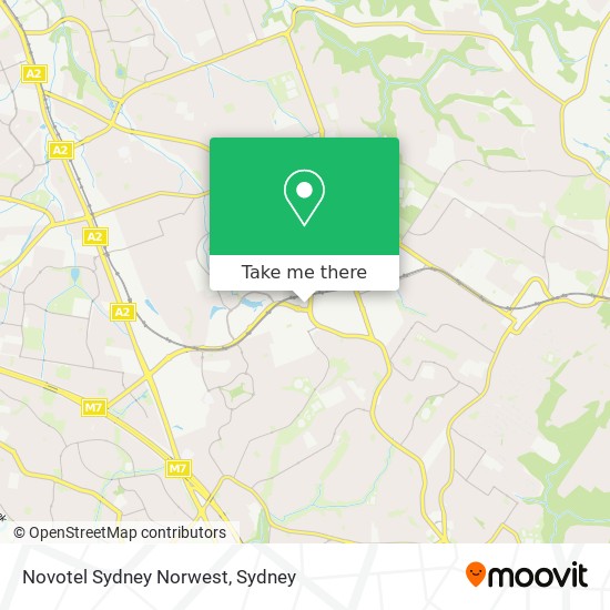 Mapa Novotel Sydney Norwest