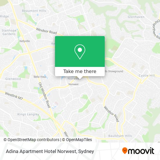 Mapa Adina Apartment Hotel Norwest