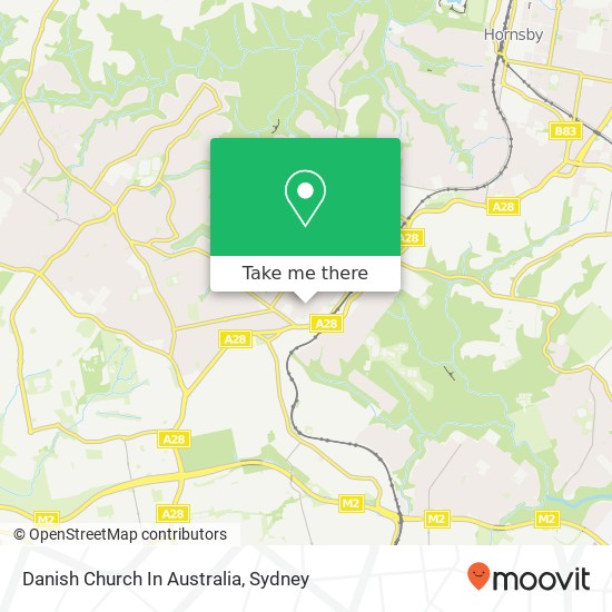 Danish Church In Australia map