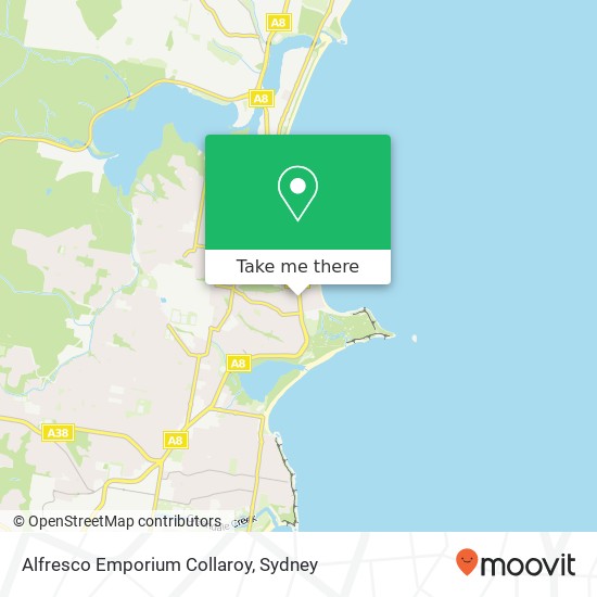 Mapa Alfresco Emporium Collaroy