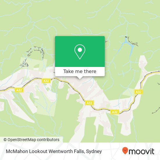 McMahon Lookout Wentworth Falls map