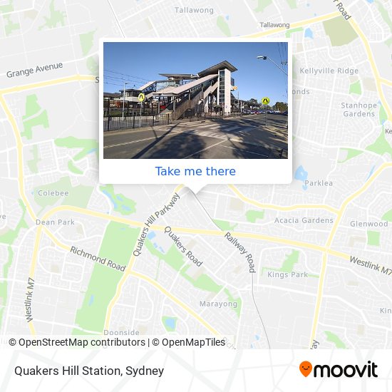 Quakers Hill Station map