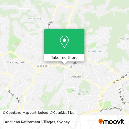 Anglican Retirement Villages map