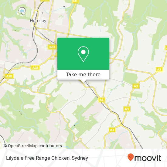 Mapa Lilydale Free Range Chicken