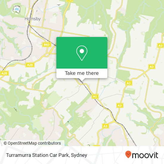 Mapa Turramurra Station Car Park