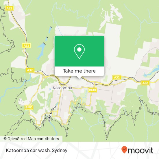 Katoomba car wash map