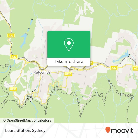 Mapa Leura Station