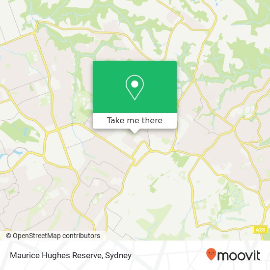 Mapa Maurice Hughes Reserve