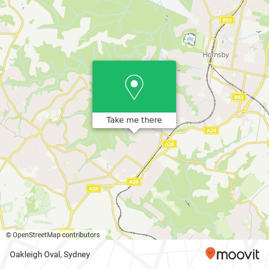 Mapa Oakleigh Oval