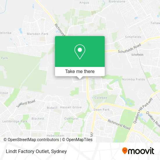 Lindt Factory Outlet map