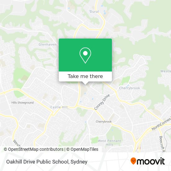 Mapa Oakhill Drive Public School