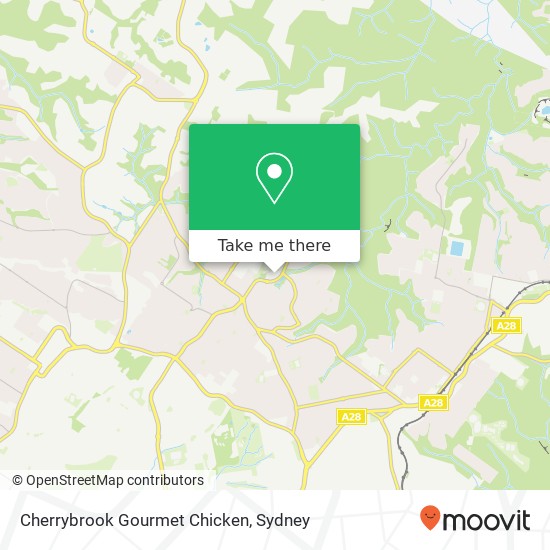 Mapa Cherrybrook Gourmet Chicken