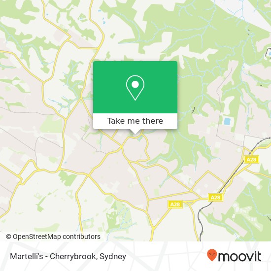 Martelli's - Cherrybrook map