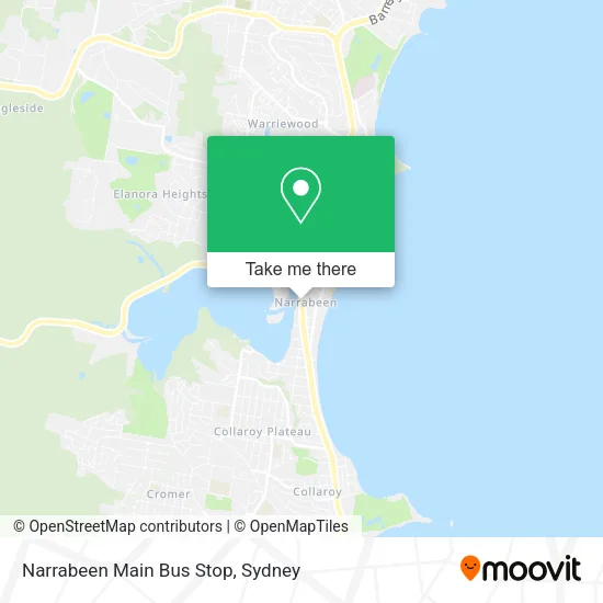 Narrabeen Main Bus Stop map