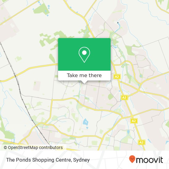 Mapa The Ponds Shopping Centre