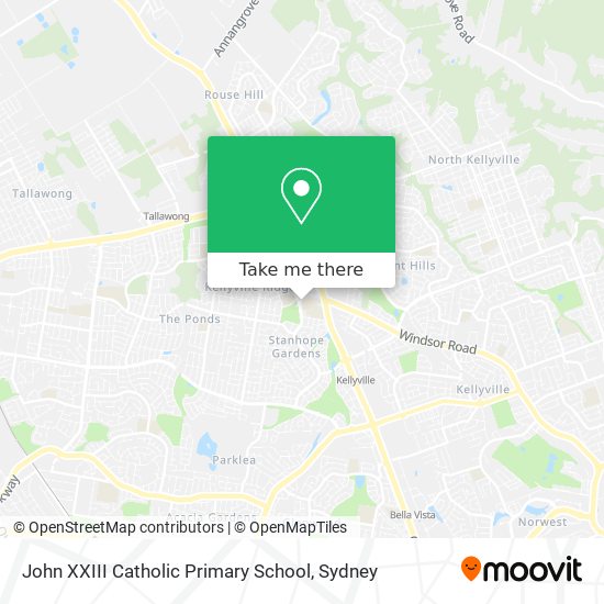 Mapa John XXIII Catholic Primary School