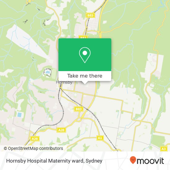 Hornsby Hospital Maternity ward map