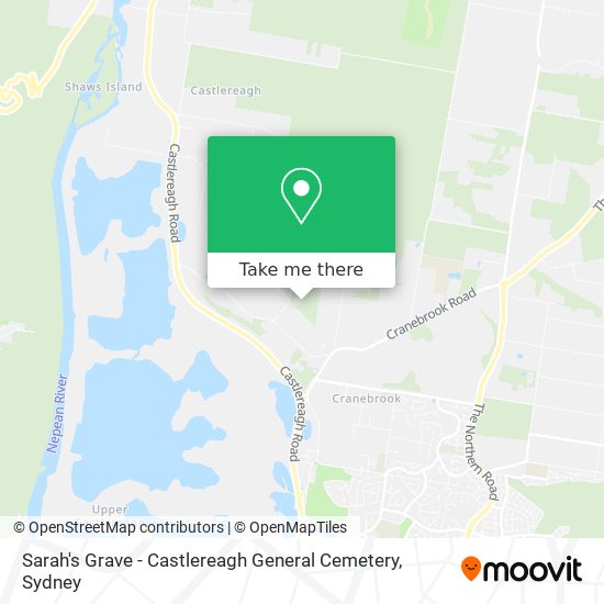 Mapa Sarah's Grave - Castlereagh General Cemetery