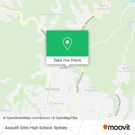 Mapa Asquith Girls High School