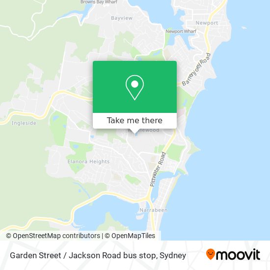 Mapa Garden Street /  Jackson Road bus stop