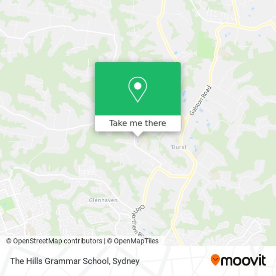 Mapa The Hills Grammar School