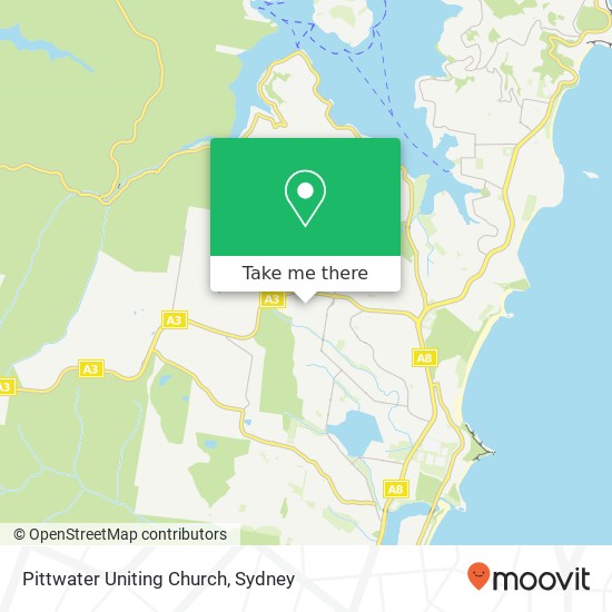 Mapa Pittwater Uniting Church