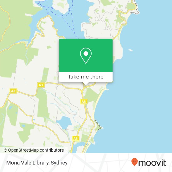 Mona Vale Library map