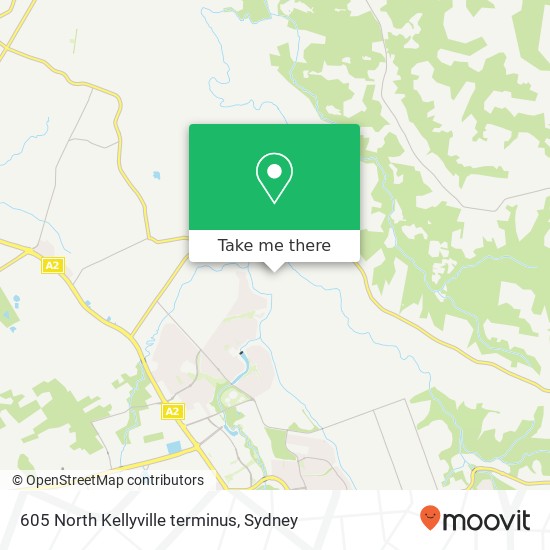 Mapa 605 North Kellyville terminus