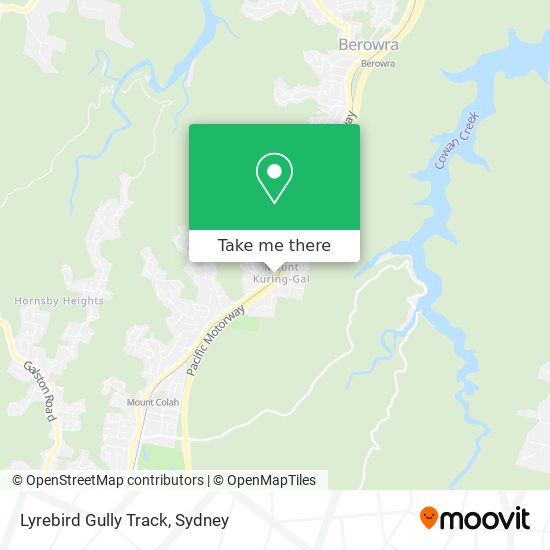 Mapa Lyrebird Gully Track