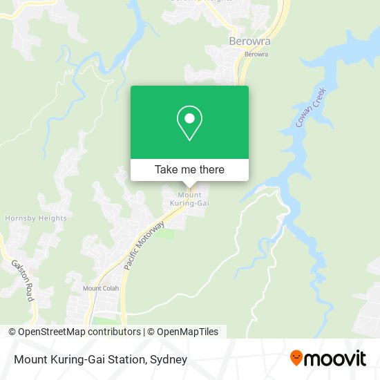 Mount Kuring-Gai Station map