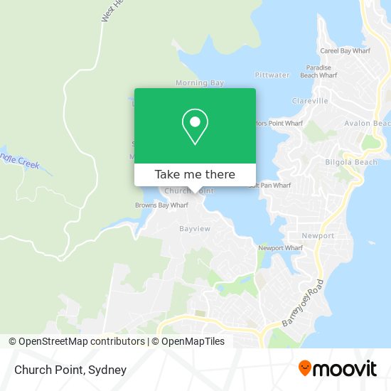 Mapa Church Point