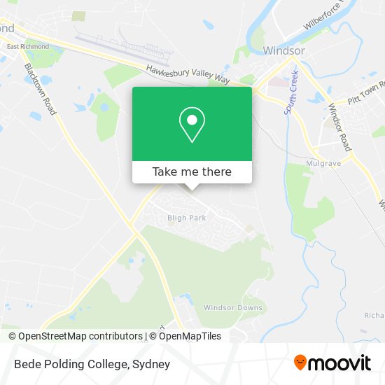 Mapa Bede Polding College