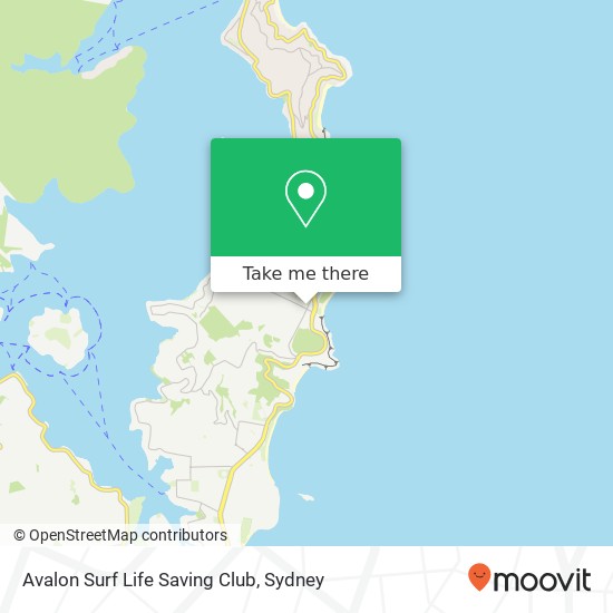 Mapa Avalon Surf Life Saving Club