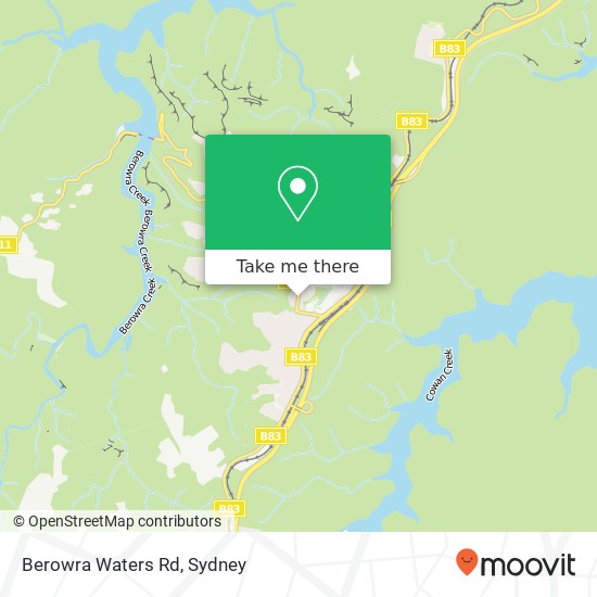 Mapa Berowra Waters Rd