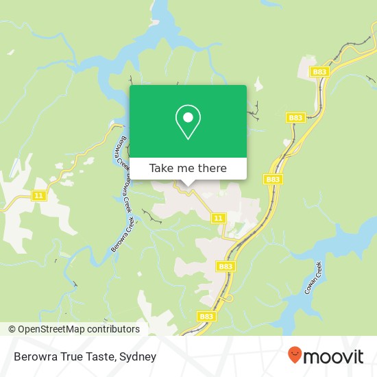 Mapa Berowra True Taste