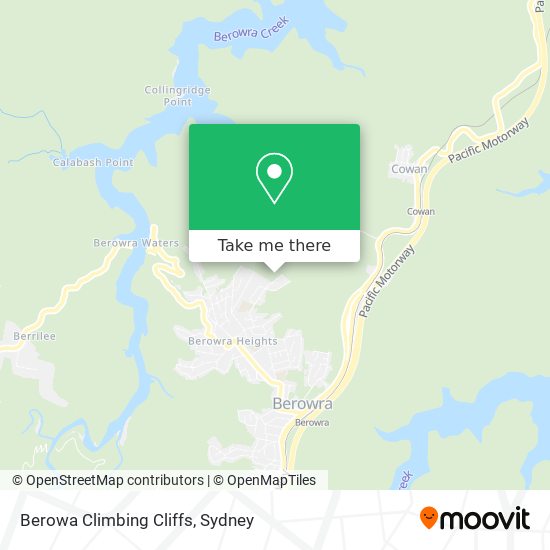 Berowa Climbing Cliffs map