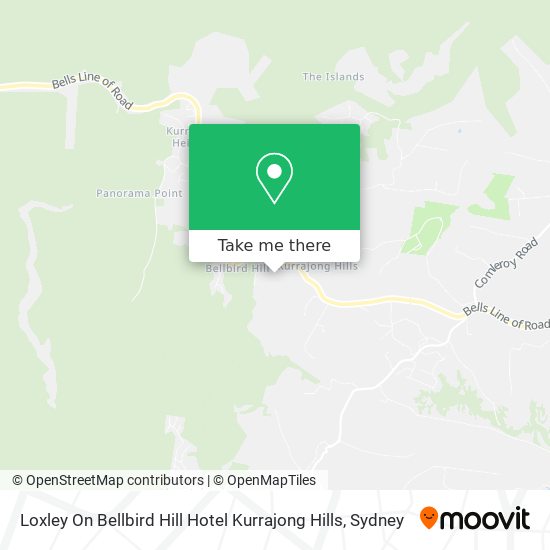 Loxley On Bellbird Hill Hotel Kurrajong Hills map