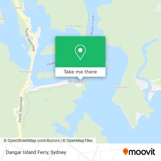 Mapa Dangar Island Ferry