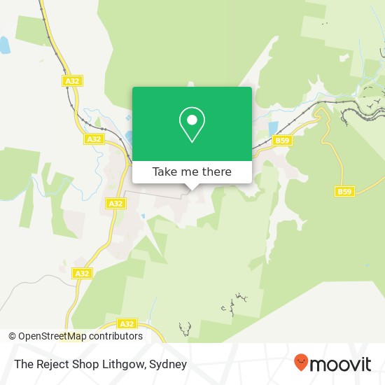 The Reject Shop Lithgow map