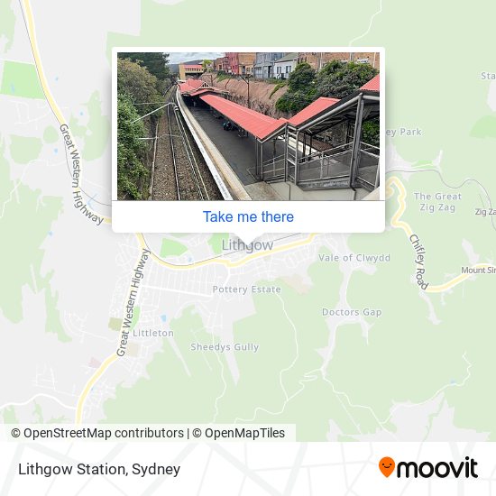 Lithgow Station map