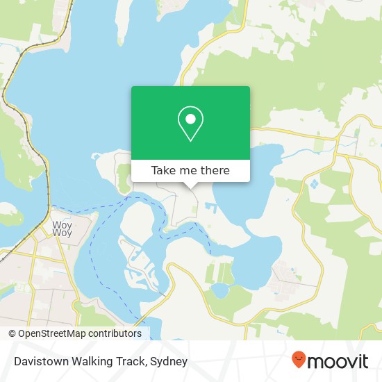 Davistown Walking Track map