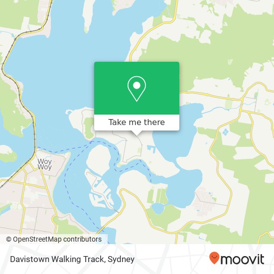 Mapa Davistown Walking Track