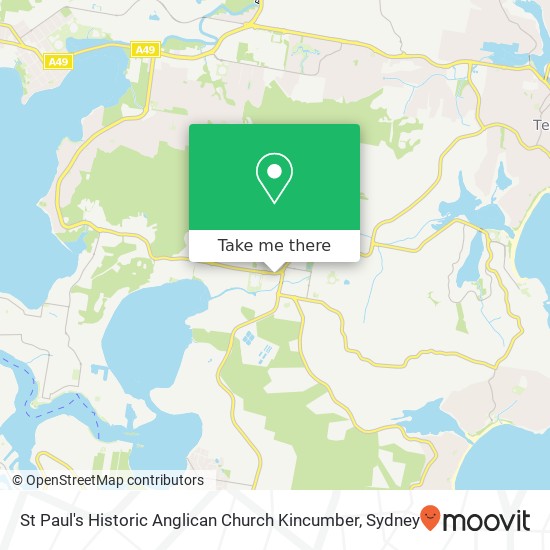 St Paul's Historic Anglican Church Kincumber map