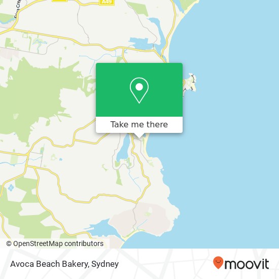 Mapa Avoca Beach Bakery